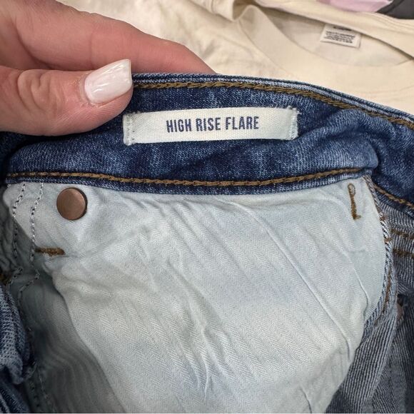 Wrangler Retro High Rise Flare Blue Jeans - Picture 13 of 16